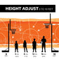 48-Inch Portable Basketball Hoop - Adjustable Height