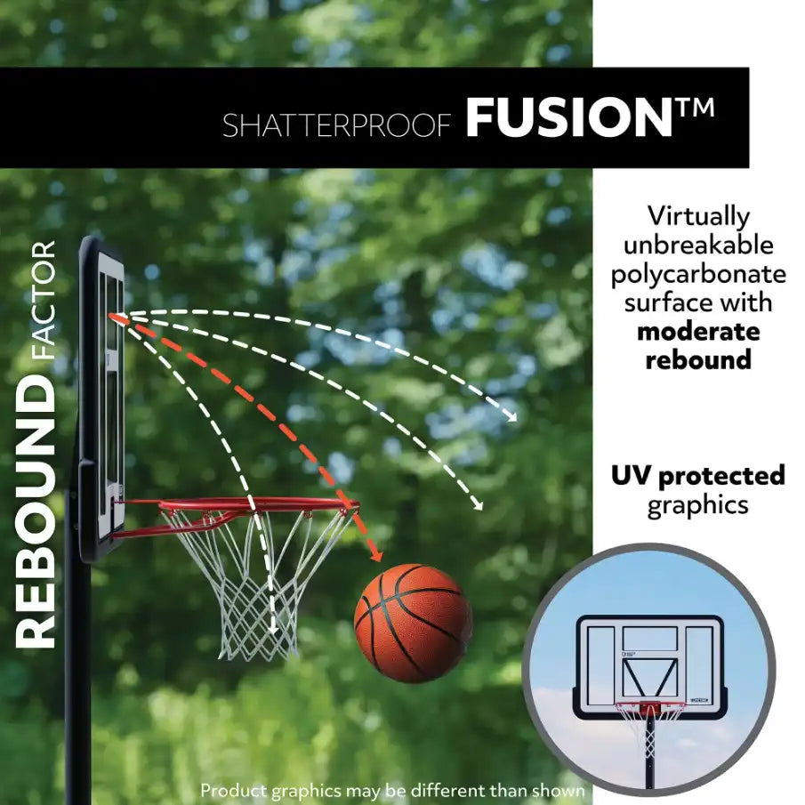 48-Inch Portable Basketball Hoop - Adjustable Height