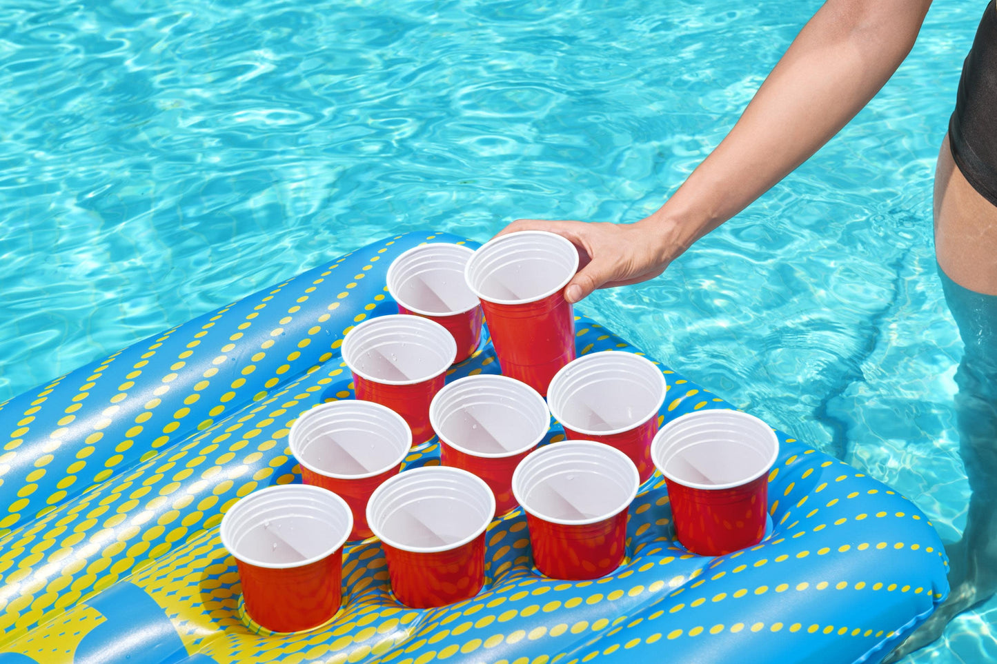 71" X 30" Adult Pong Inflatable Pool Game Multicolor