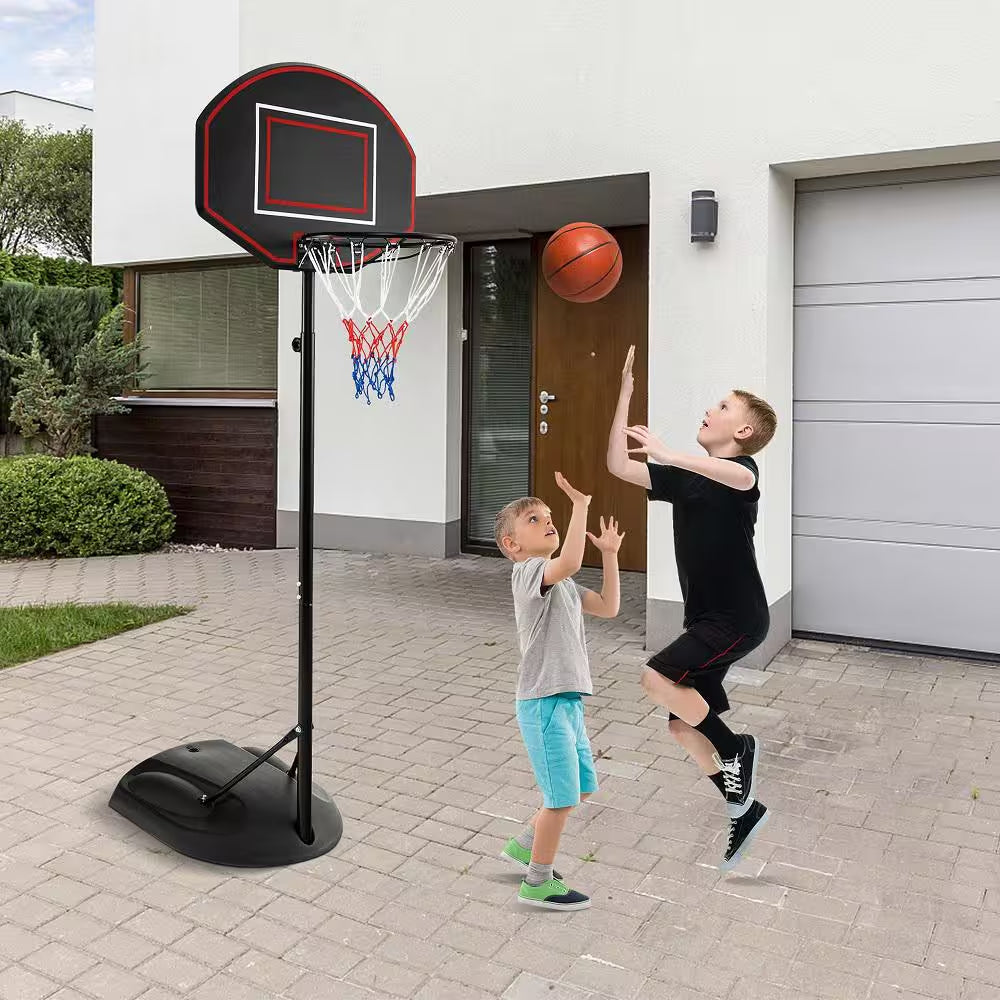 5.5 Ft. X 7.5 Ft. Adjustable Portable Basketball Goal System with Shatterproof Backboard