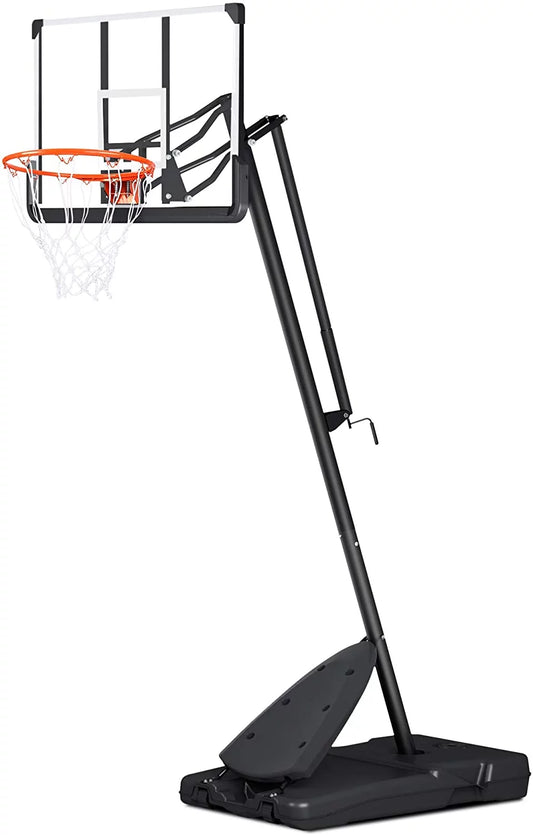 54 In. Basketball Hoop Outdoor Portable Basketball Goal with 7.5 - 10 Ft. Adjustable Basketball System Basketball Equipment with Wheels for Adult Kids Family Indoor and Outdoor