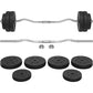 55 Lb Olympic Barbell Weight Set for Gym Lifting Exercise Workout, Black