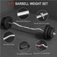 55 Lb Olympic Barbell Weight Set for Gym Lifting Exercise Workout, Black