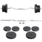 55 Lb Olympic Barbell Weight Set for Gym Lifting Exercise Workout, Black