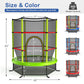 55 inch Kids Trampoline with Safety Enclosure Net