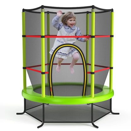 55 inch Kids Trampoline with Safety Enclosure Net