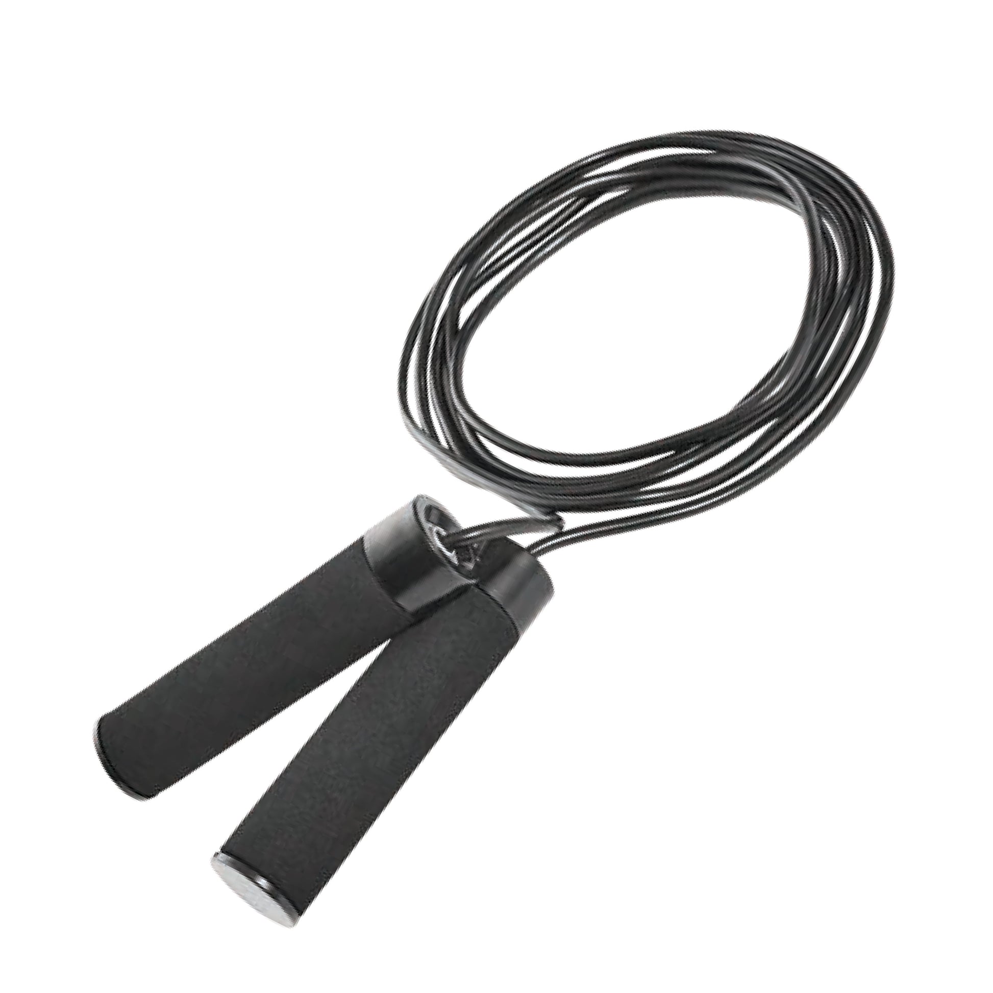 Adjustable Weighted Jump Rope, Adjusts up to 9' Length, Black