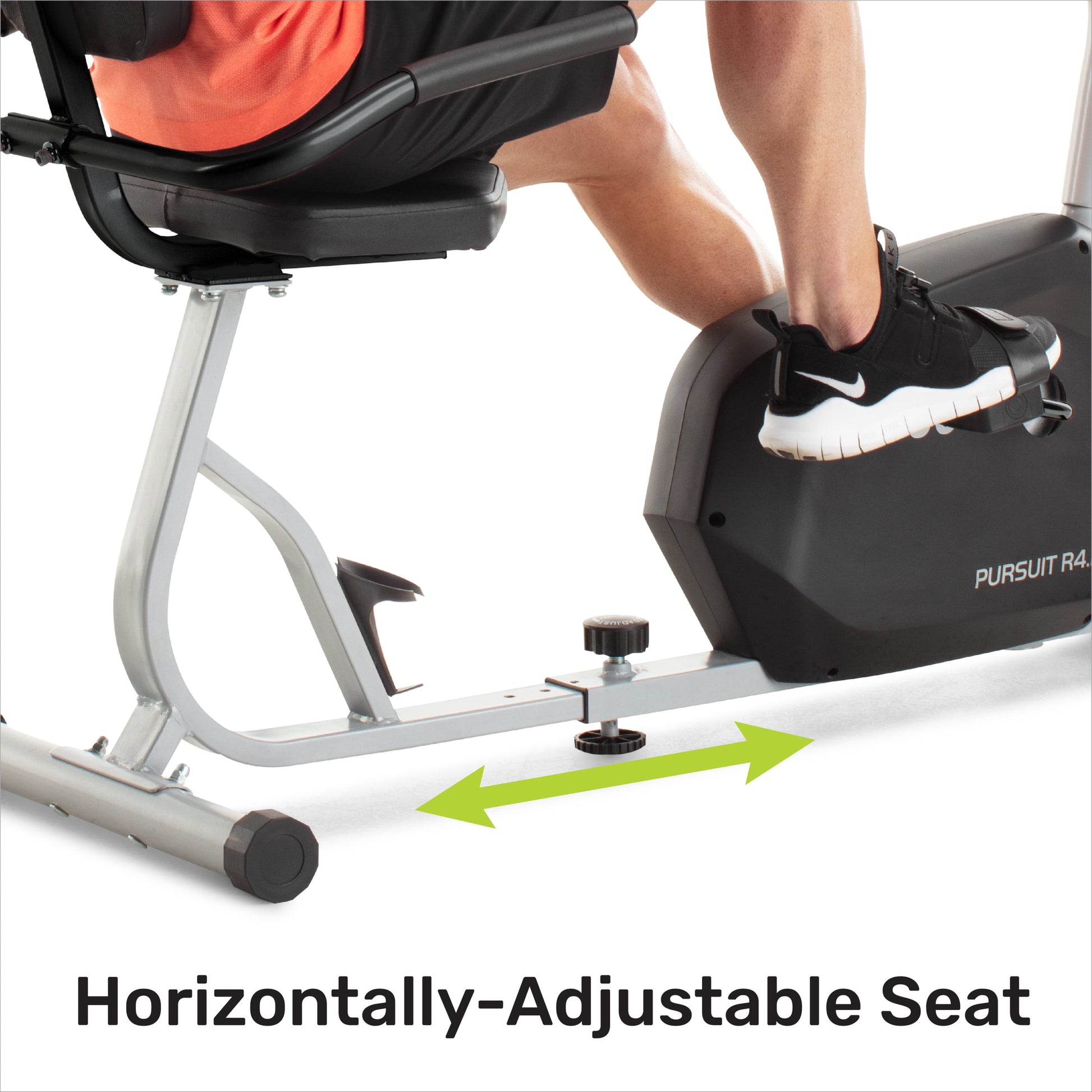 Pursuit R 4.1 Recumbent Exercise Bike with Inertia-Enhanced Flywheel