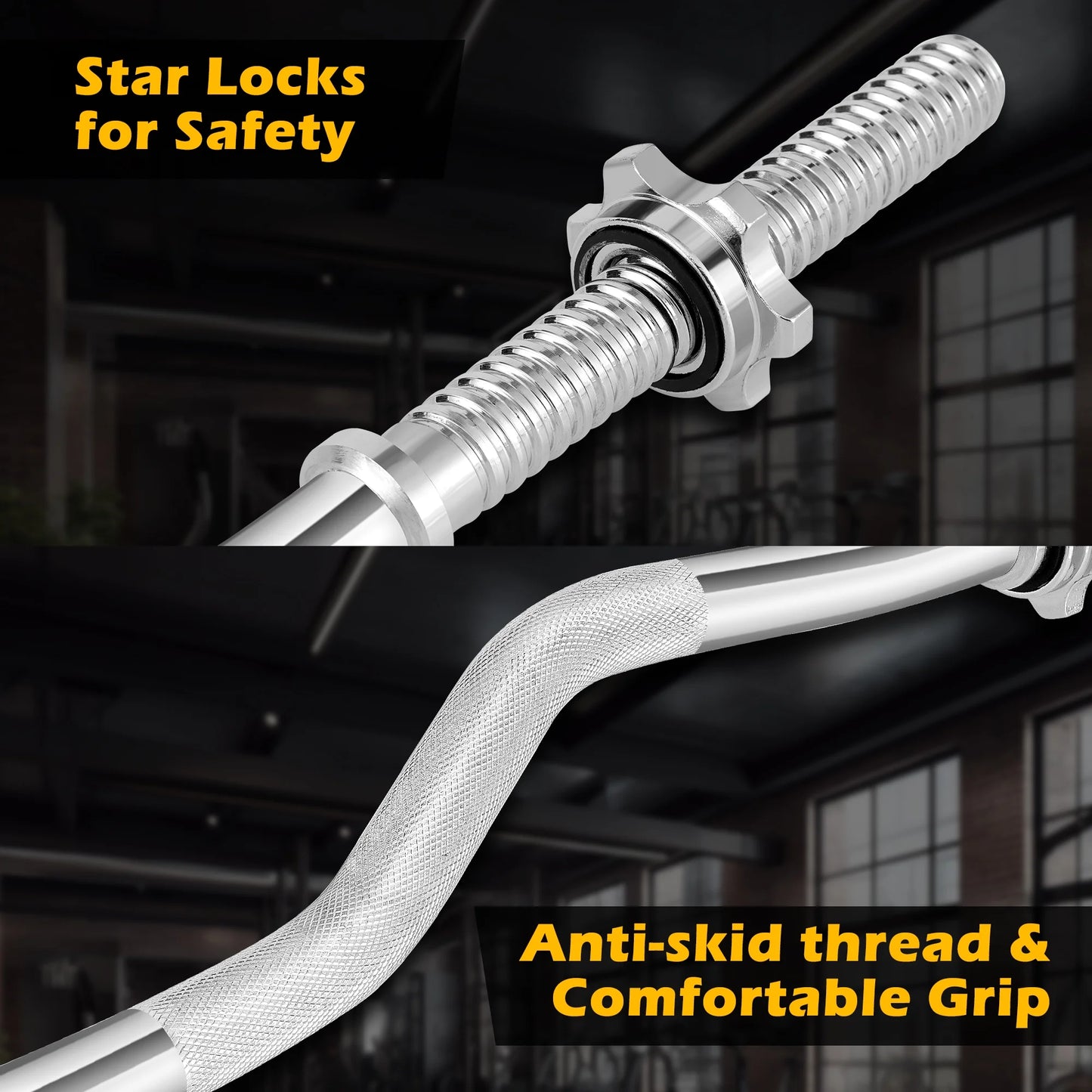 66LB 2 in 1 Adjustable Dumbbell Set with Connecting Rod, Lifting Dumbbells Plate Used as Barbell for Whole Body Workouts, Black