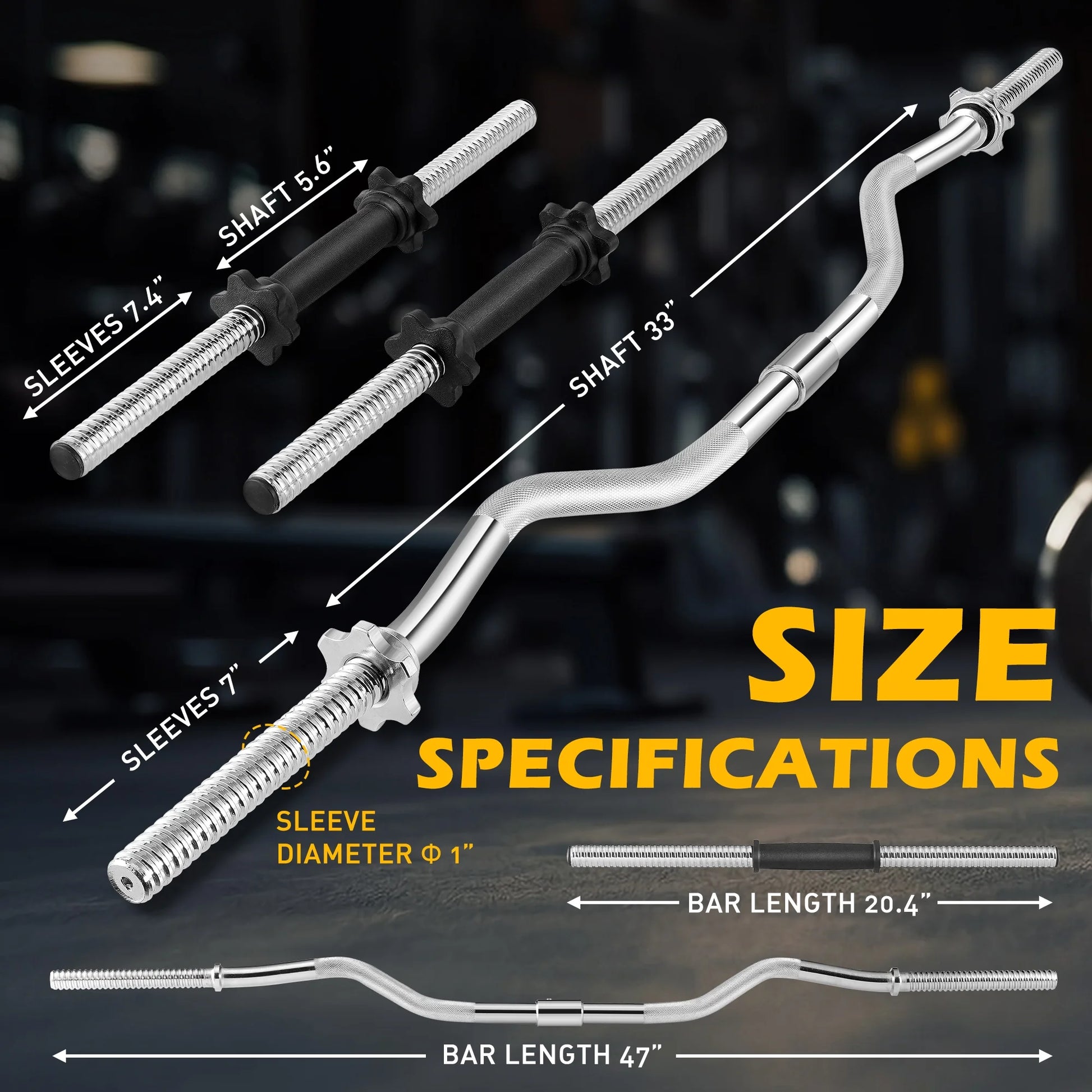 66LB 2 in 1 Adjustable Dumbbell Set with Connecting Rod, Lifting Dumbbells Plate Used as Barbell for Whole Body Workouts, Black