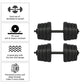 66 LB Dumbbell Set Training Lifting Dumbbells Weight Set,Black
