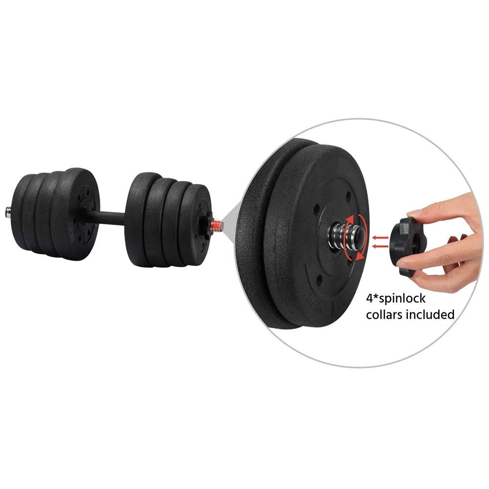 66 LB Dumbbell Set Training Lifting Dumbbells Weight Set,Black