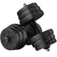 66 Lb. Dumbbells Weight Set Adjustable Dumbbell Set Home Training Dumbbell Pair Black