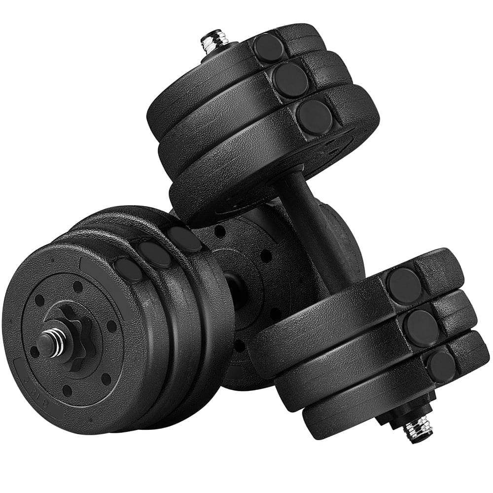 66 Lb. Dumbbells Weight Set Adjustable Dumbbell Set Home Training Dumbbell Pair Black