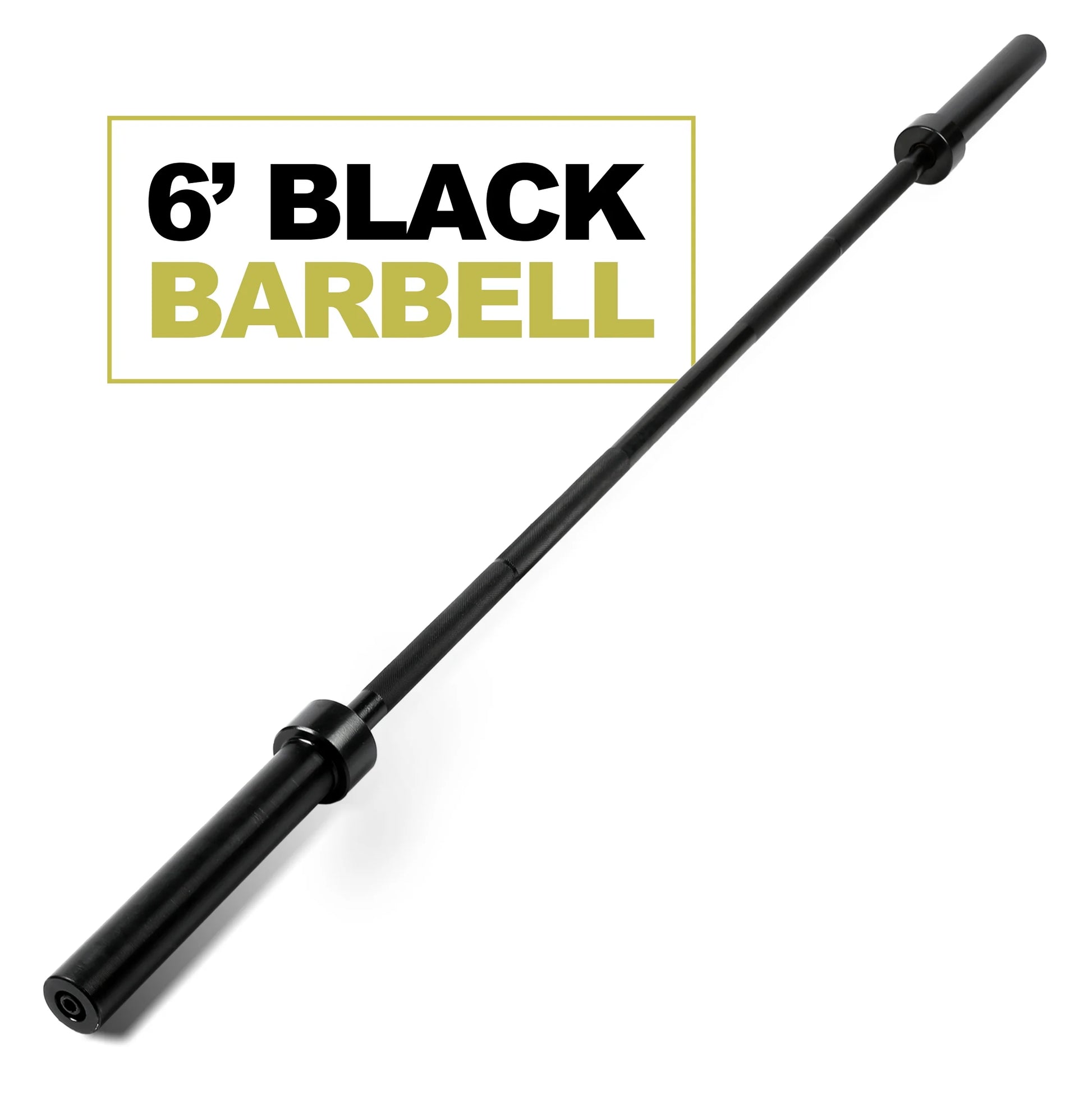 6 Ft Barbell Bar, Olympic Weightlifting Bar, 2 Inch Rotating Sleeves, 800-Pound Capacity
