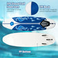 6 ft Surfboard with 3 Removable Fins and Safety Leash