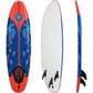 6 ft Surfboard with 3 Removable Fins and Safety Leash