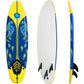 6 ft Surfboard with 3 Removable Fins and Safety Leash
