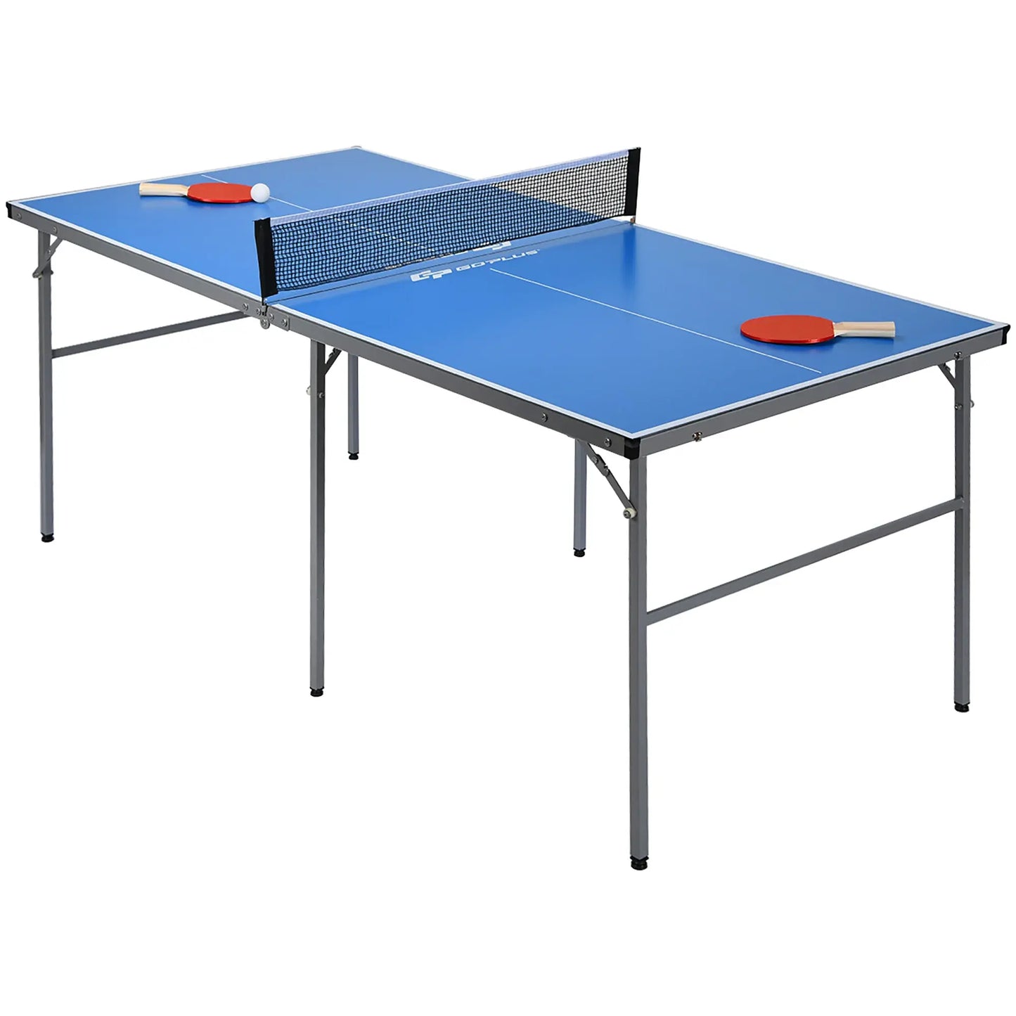 6ft Portable Folding Ping Pong Table with Net & Paddles