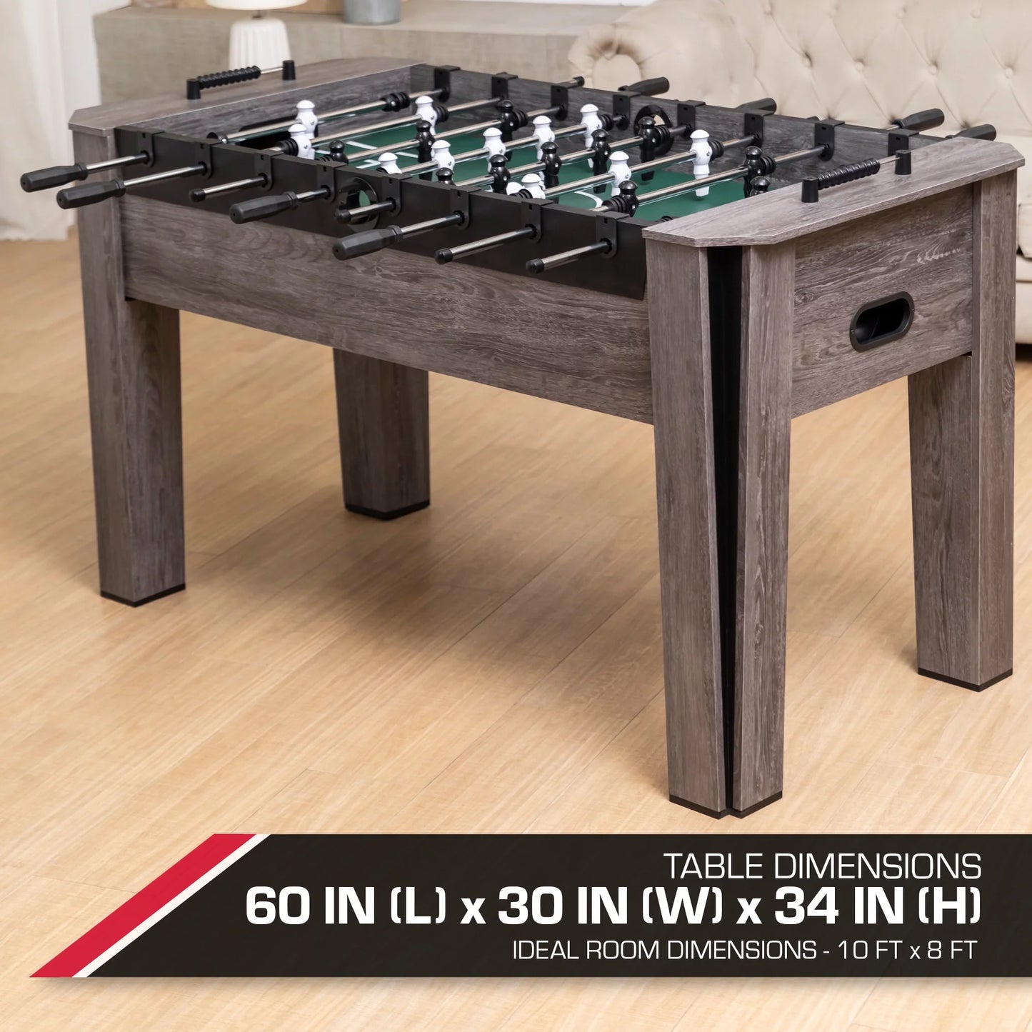 Classic Sport Liverpool Pro 60" Indoor Foosball Table, Grey