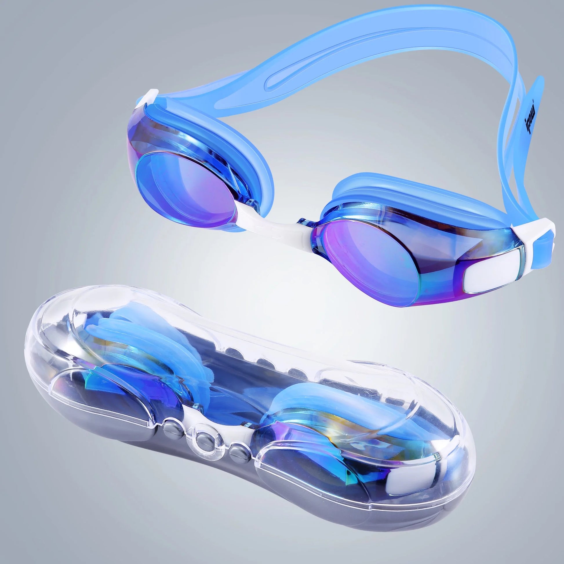 Blue Pool and Water Polo and Diving and Triathlon and Swimming Sport Goggles