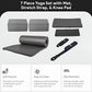 7-Piece Yoga Set with Extra Thick Mat, 2 Blocks, Strap, Towels & Knee Pad