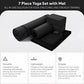 7-Piece Yoga Set with Extra Thick Mat, Blocks, Towels & Knee Pad