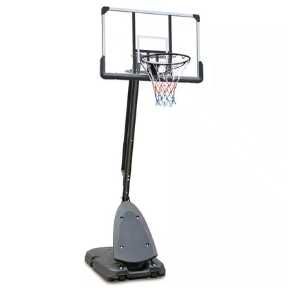 7.5 Ft. to 10 Ft. Height Adjustable Outdoor Basketball Hoop 44 In. Backboard Portable Basketball Goal with Stable Base