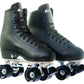 Men'S Deluxe Quad Roller Skates Black Classic Rink Skate, Sizes 5-13