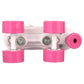 Girls' Quad Roller Skates White, Pink, Teal Sidewalk Skates, Size J12