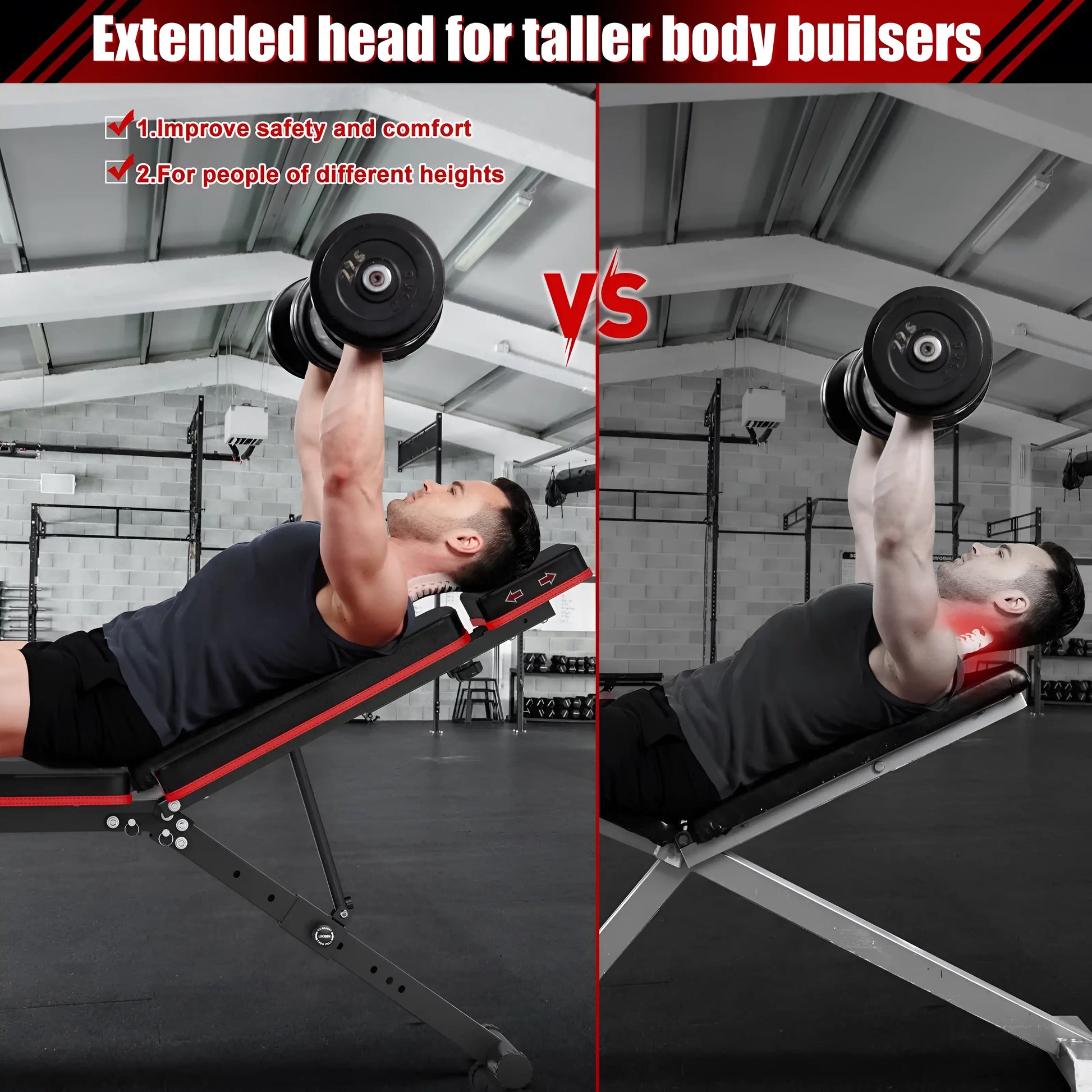 880LB Foldable Weight Bench - 8 Position Adjustable