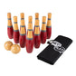 8 In. Wooden Red and Grey Bowling Lawn Game