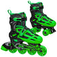 Boys 2-In-1 Roller/Inline Skates Black/Green, Size 12-2