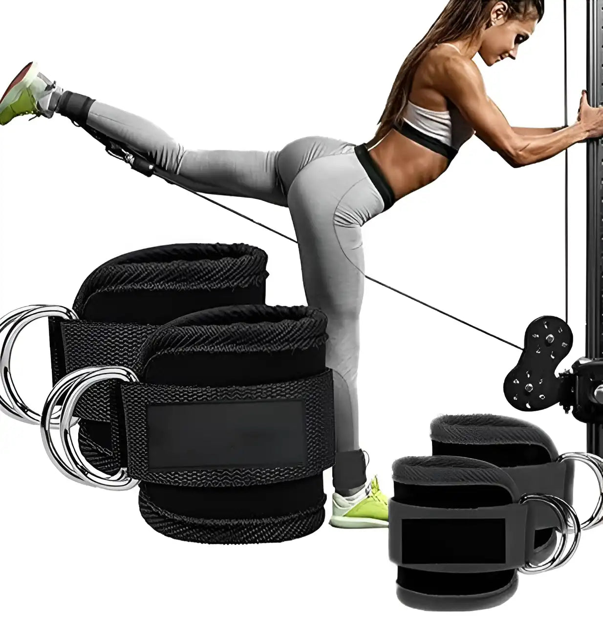 9-Piece Barbell Pad Set - Hip Thrust & Squat Pad with Resistance Bands
