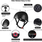 Helmets for Kids ，Black Helmet Knee Pads and Elbow Pads for Kids