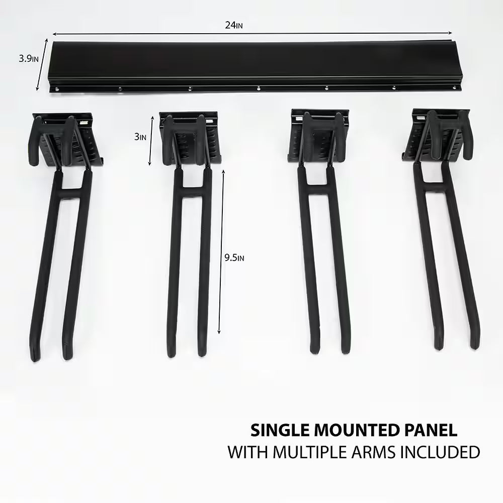 Ski Rack, Ski Wall Mount Holds 4 Pairs of Skis and Skiing Poles or Snowboard