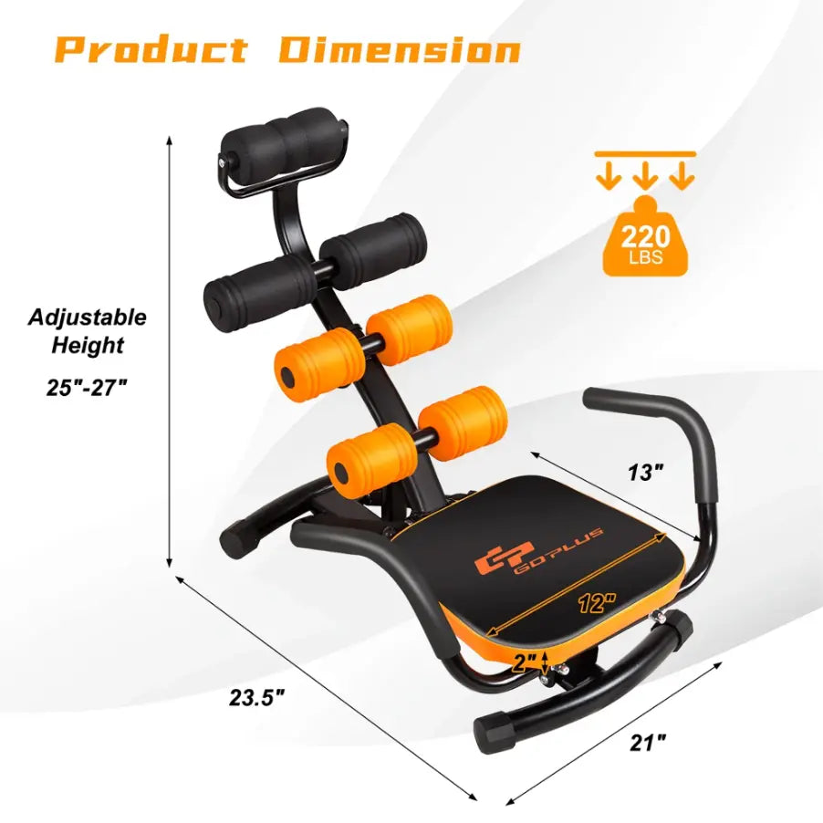 Ab Trainer Bench - Core Abdominal Workout Machine for Home Gym