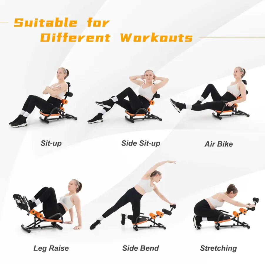 Ab Trainer Bench - Core Abdominal Workout Machine for Home Gym