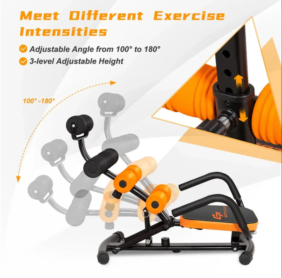 Ab Trainer Bench - Core Abdominal Workout Machine for Home Gym