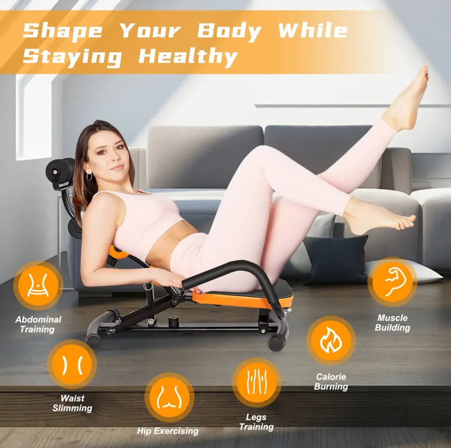Ab Trainer Bench - Core Abdominal Workout Machine for Home Gym