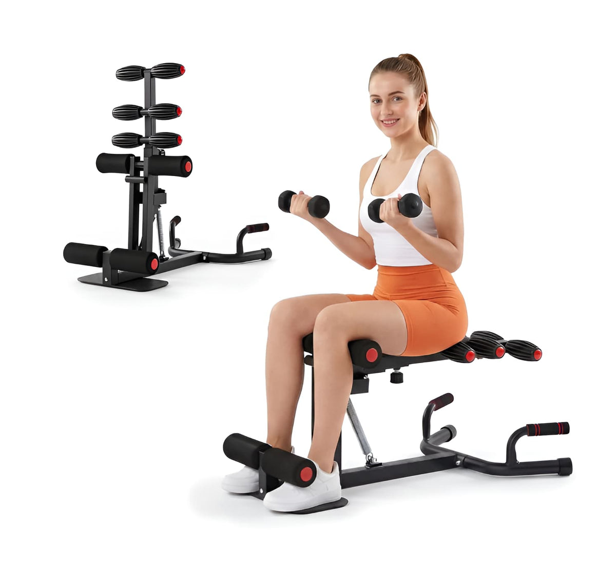 Adjustable Squat Machine with Push-Up Handles, 300 lb