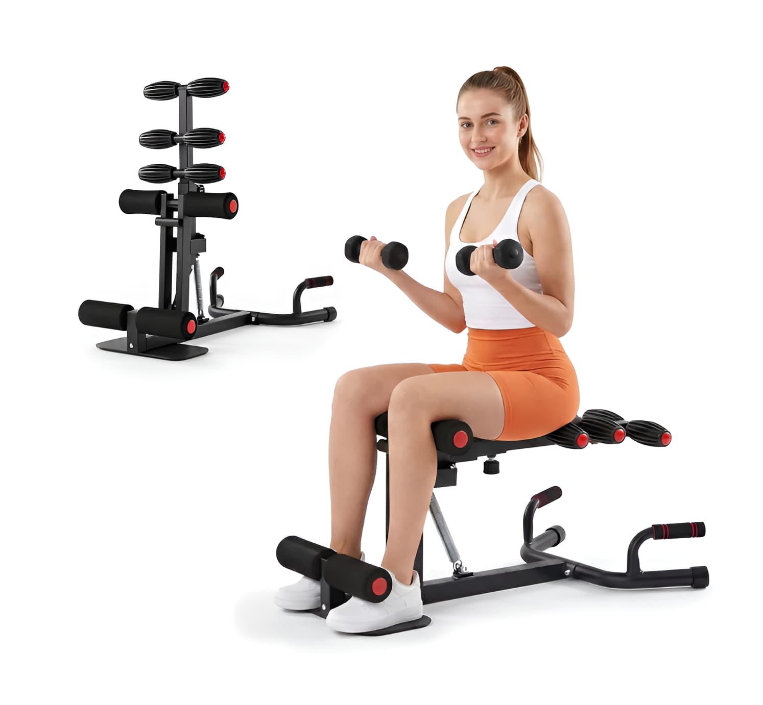 Adjustable Squat Machine with Push-Up Handles, 300 lb