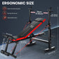 Adjustable Weight Bench with Barbell Rack and Resistance Bands