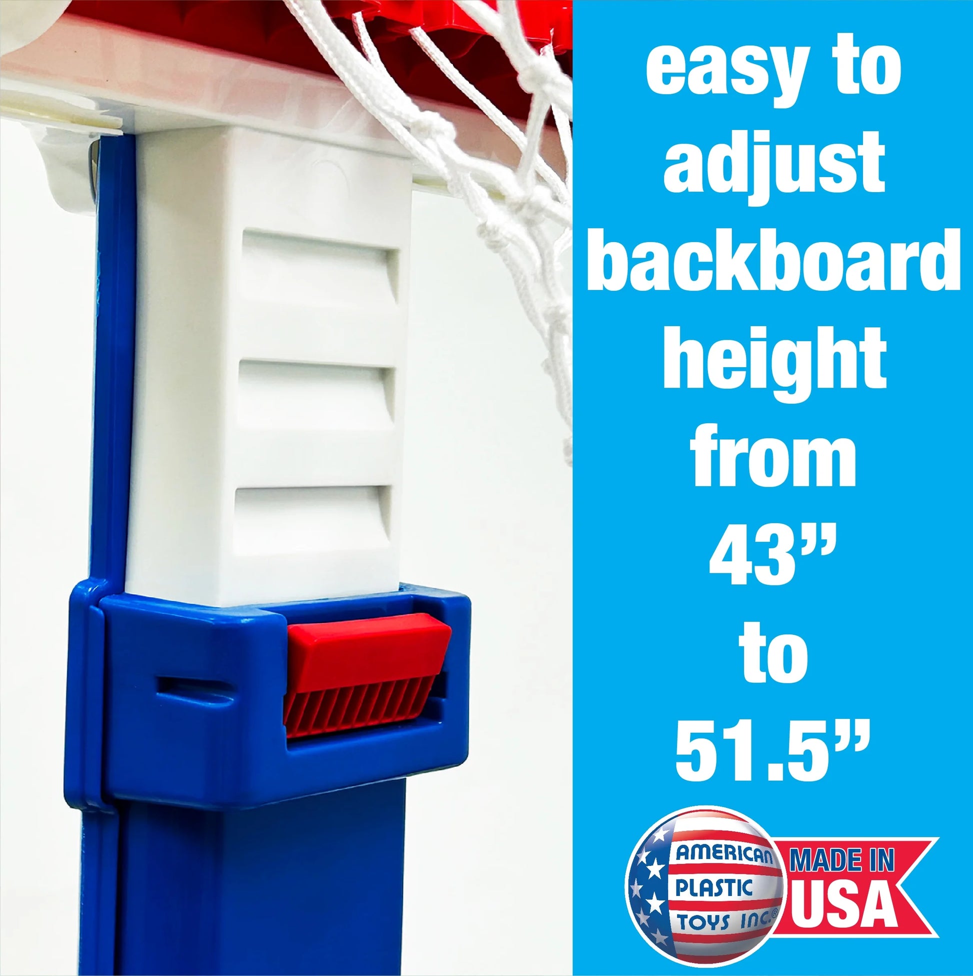 Adjustable Basketball Goal with Basketball, Basketball Hoop for Toddlers & Preschoolers