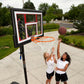 Adjustable Polycarbonate Portable Basketball Hoop - 48In. Backboard and 8 to 10 Ft. Rim Height