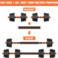Adjustable Weights Dumbbells Set, 44Lbs 2 in 1 Weights Barbell Dumbbells Non-Slip Neoprene Hand with Connecting Rod for Adults Women Men Fitness,Home Gym Exercise Training Equipment YA018