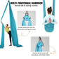 Aerial Silk and Yoga Swing 11 Yards Aerial Yoga Ha Mmock Kit with 100Gsm Nylon Fabric Full Rigging Hardware, Blue
