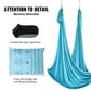 Aerial Silk and Yoga Swing 11 Yards Aerial Yoga Ha Mmock Kit with 100Gsm Nylon Fabric Full Rigging Hardware, Blue
