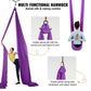 Aerial Silk and Yoga Swing 8.7 Yards Aerial Yoga Hammock Kit with 100Gsm Nylon Fabric, Purple