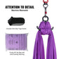 Aerial Silk and Yoga Swing 8.7 Yards Aerial Yoga Hammock Kit with 100Gsm Nylon Fabric, Purple